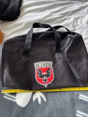 Black Duffel Bag with DC United Logo